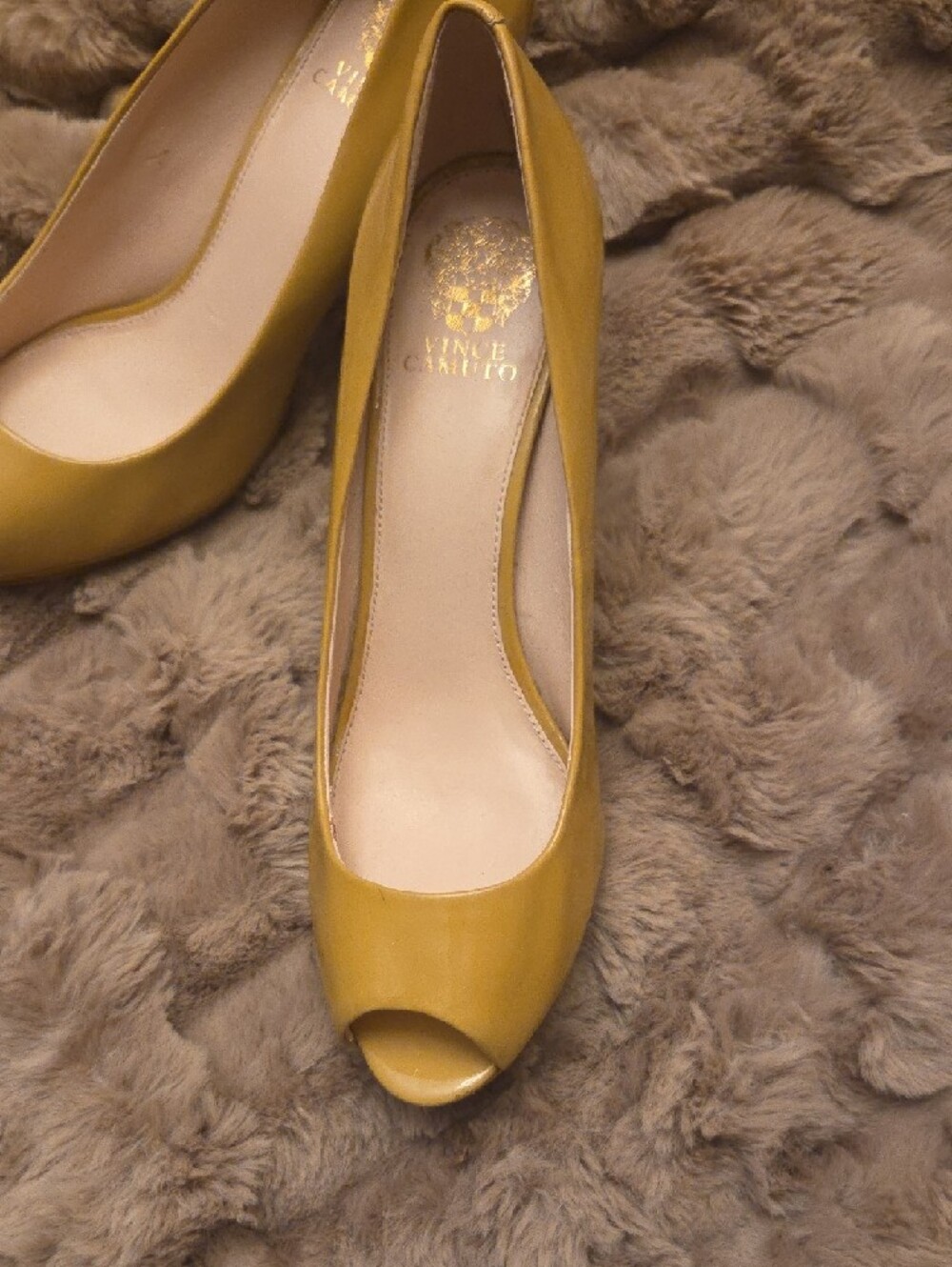 Vince Camuto Nude,taupe, Patent Leather Women’s 3.5 Inch Heels